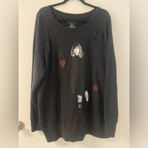 Rare Taylor Swift Oversized Distressed Reputation  Sweatshirt XS Small